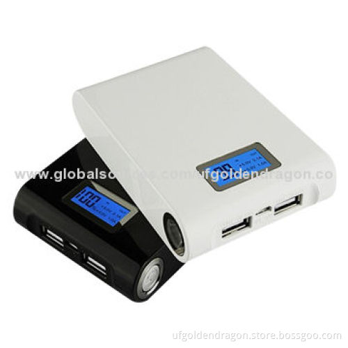 Dual-USB High-capacity Portable Power Bank with Remaining Power display